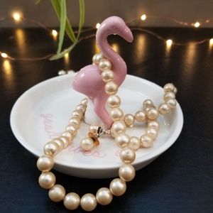 Bella Ryann Faux Pearl Necklace Bracelet Earrings